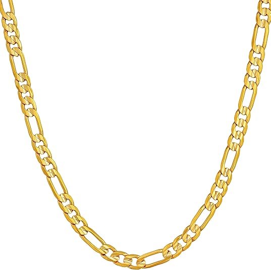 Gold Figaro Chain Choker Necklace | 18K Plated Chunky Minimalist Statement Choker