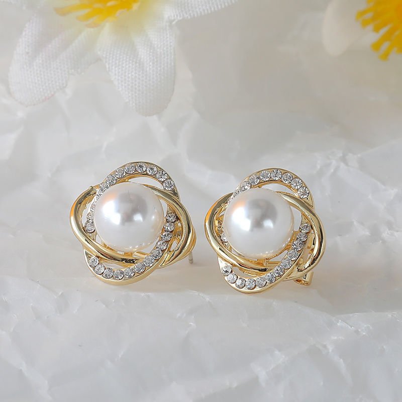 S925 Sterling Silver Pearl Stud Earrings