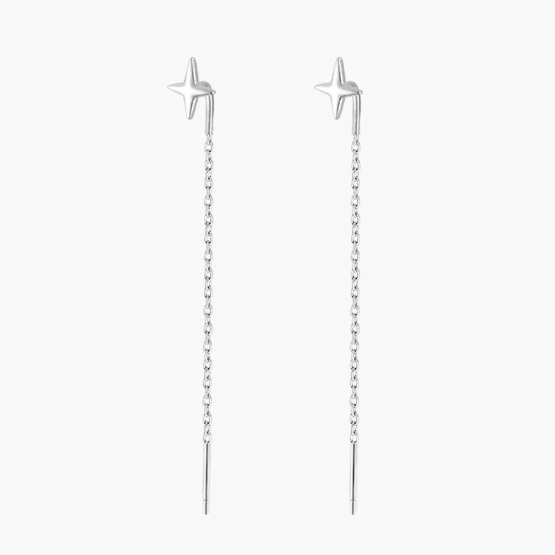 925 Silver Star Threader Earrings