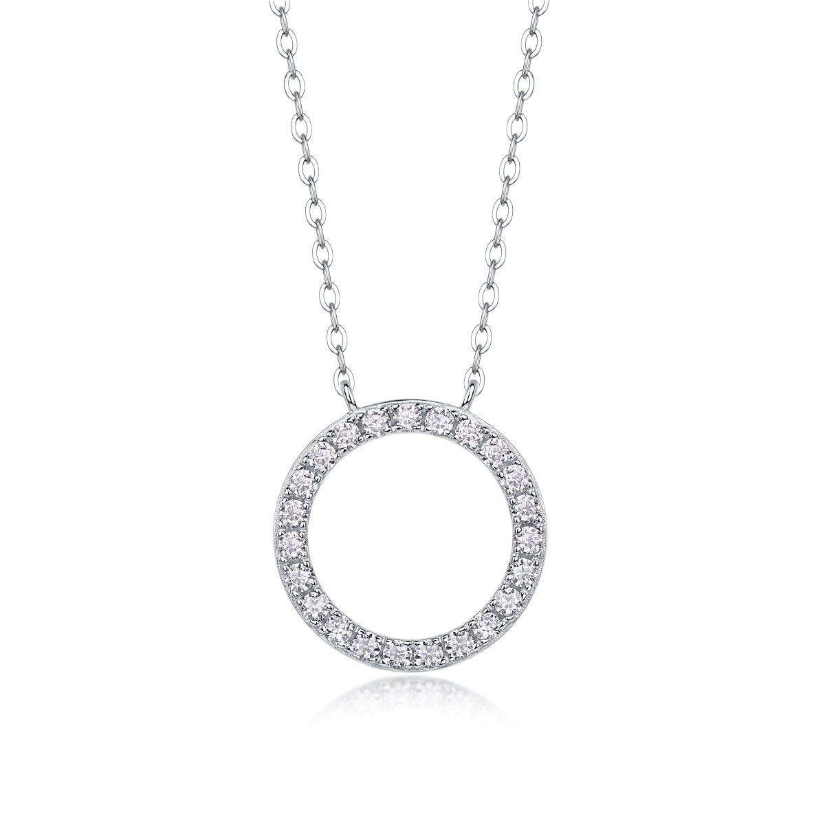 925 Silver Circle Pendant Necklace