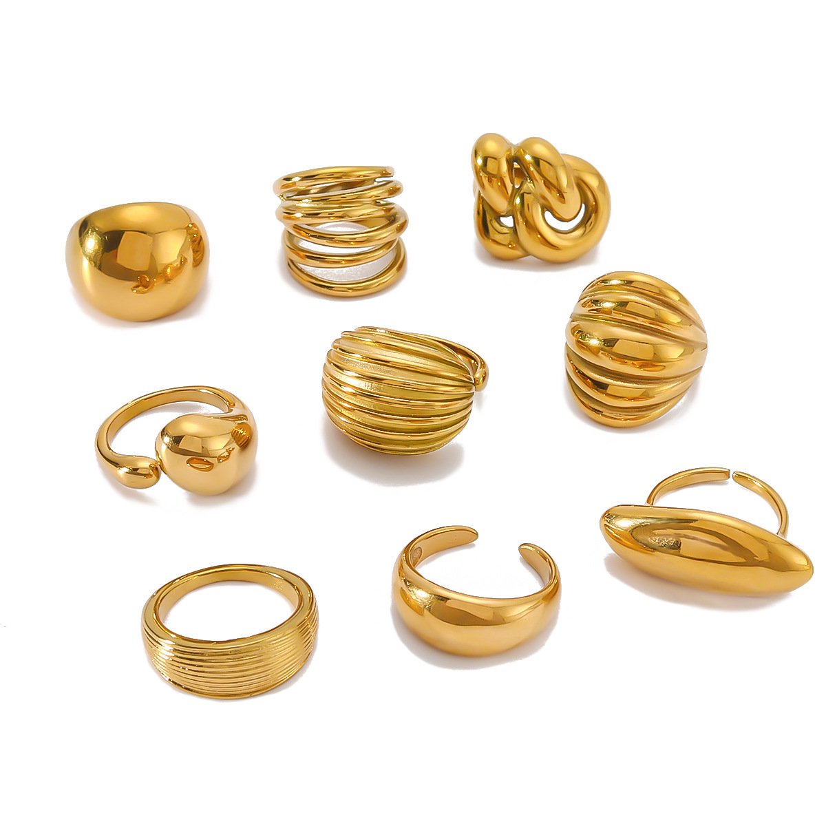 Minimalist 18K Gold Plated Statement Ring