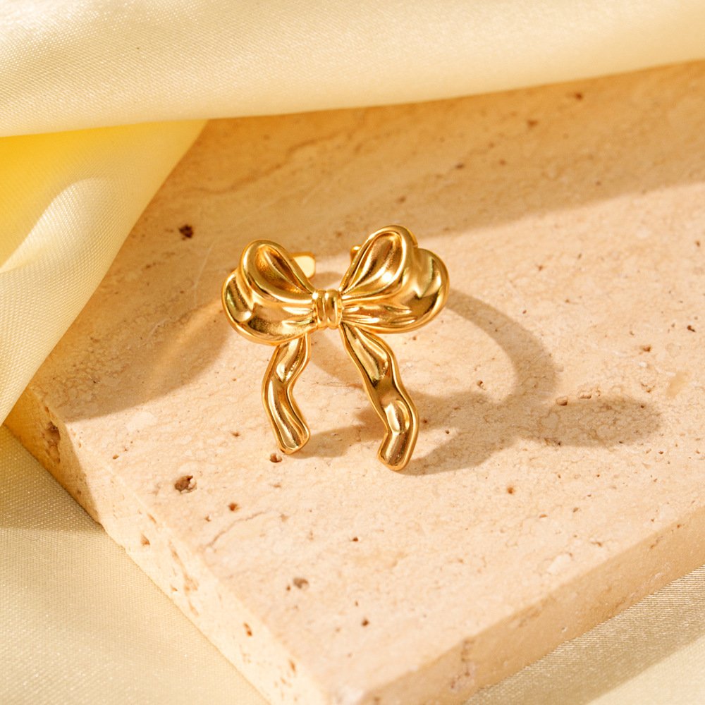Gold Ocean Themed Adjustable Ring