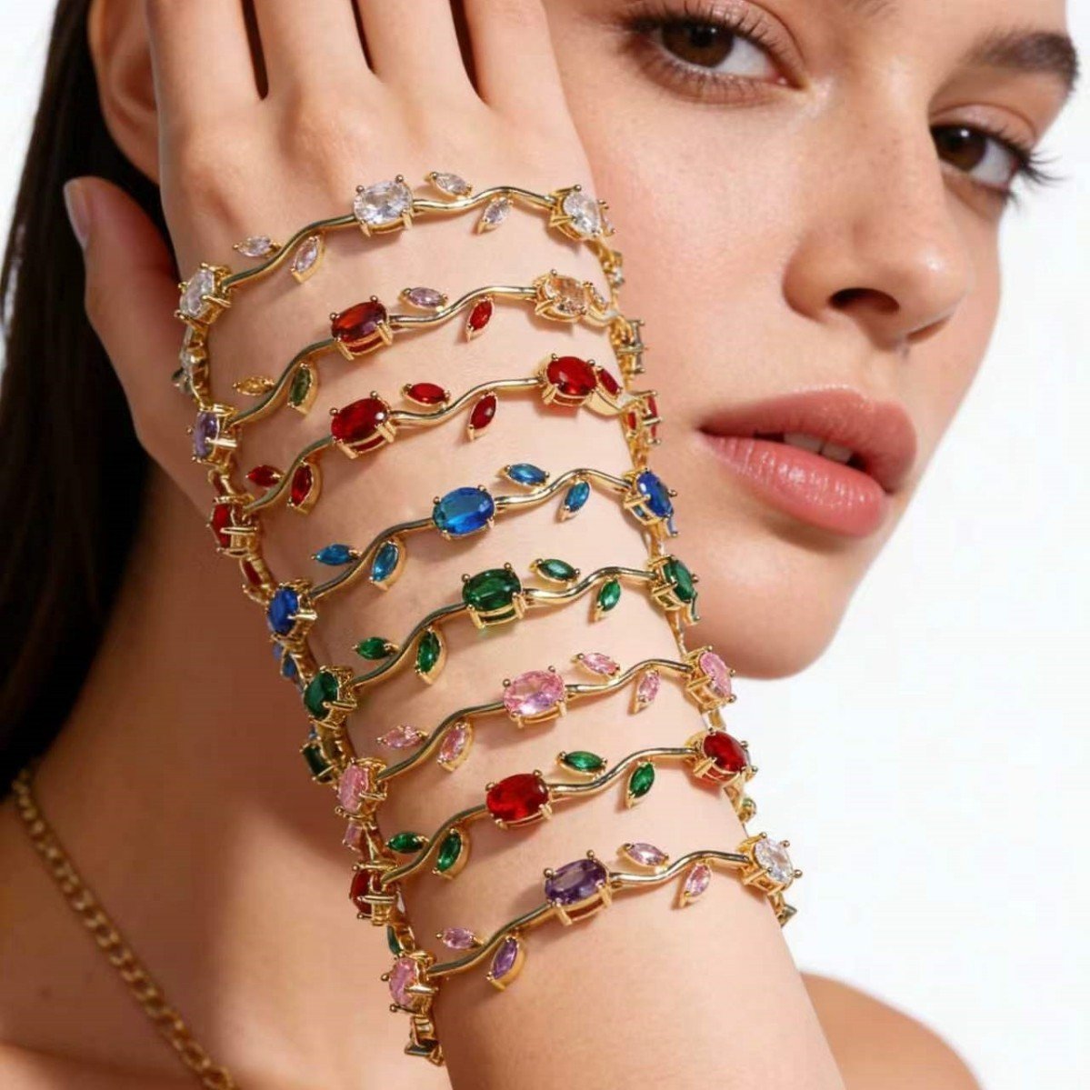 Gold Branch Bangle Bracelet