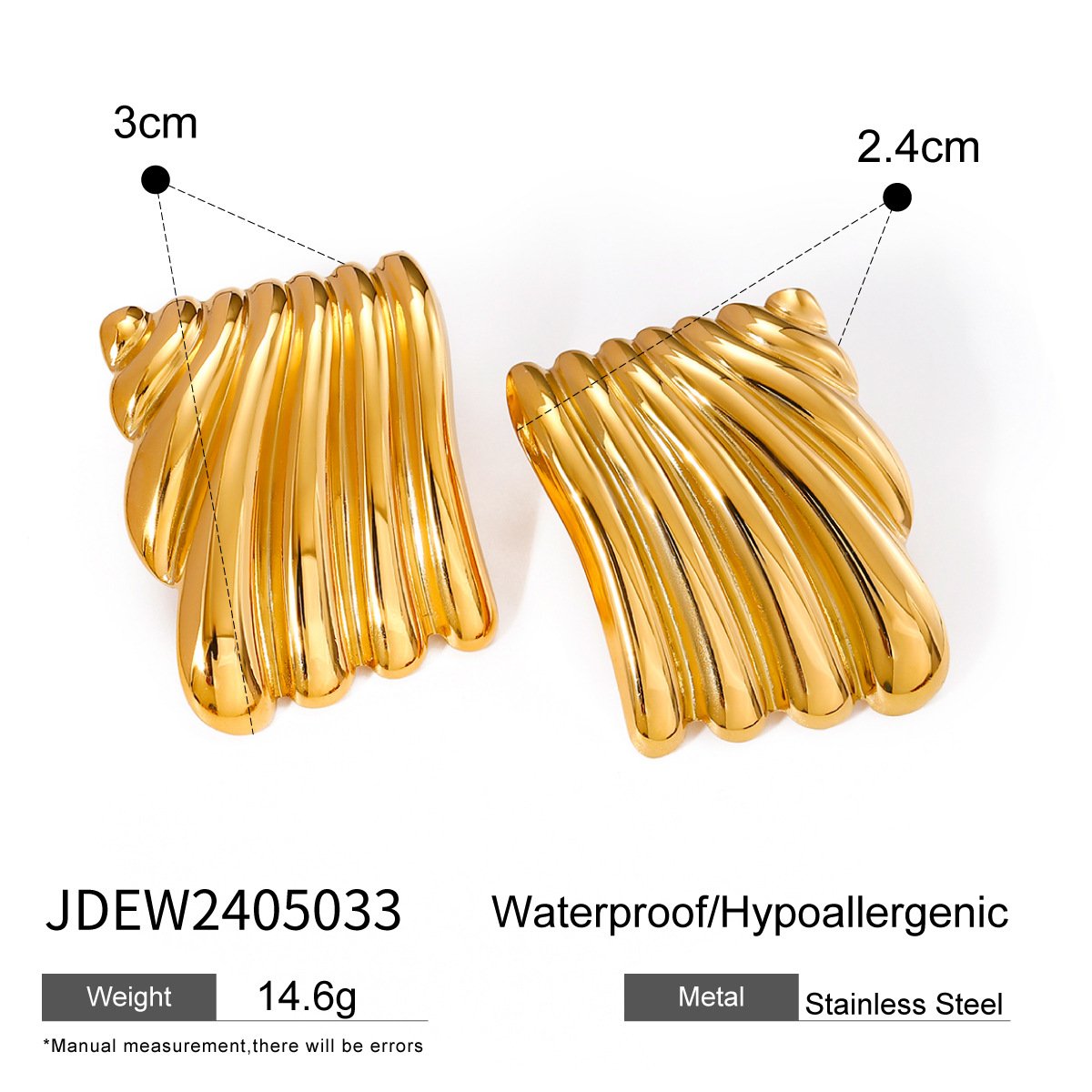 Vintage Black & Gold Plated Statement Earrings