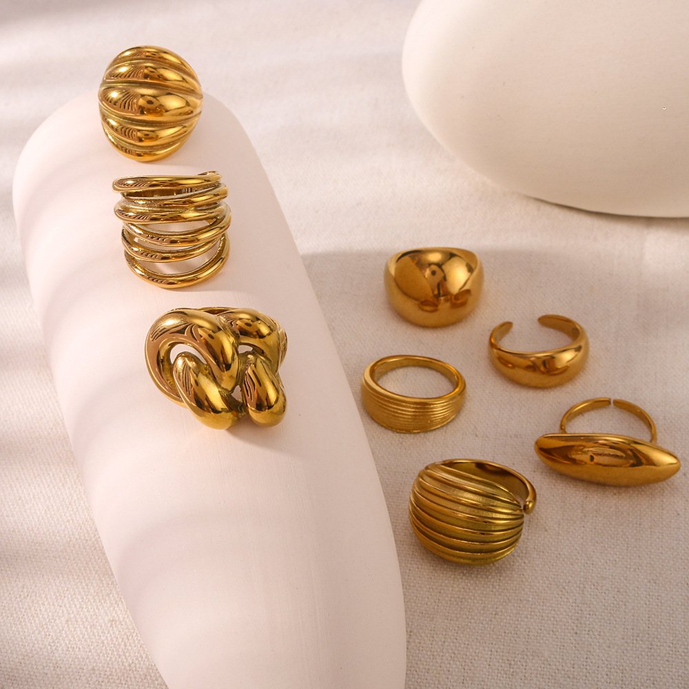 Minimalist 18K Gold Plated Statement Ring