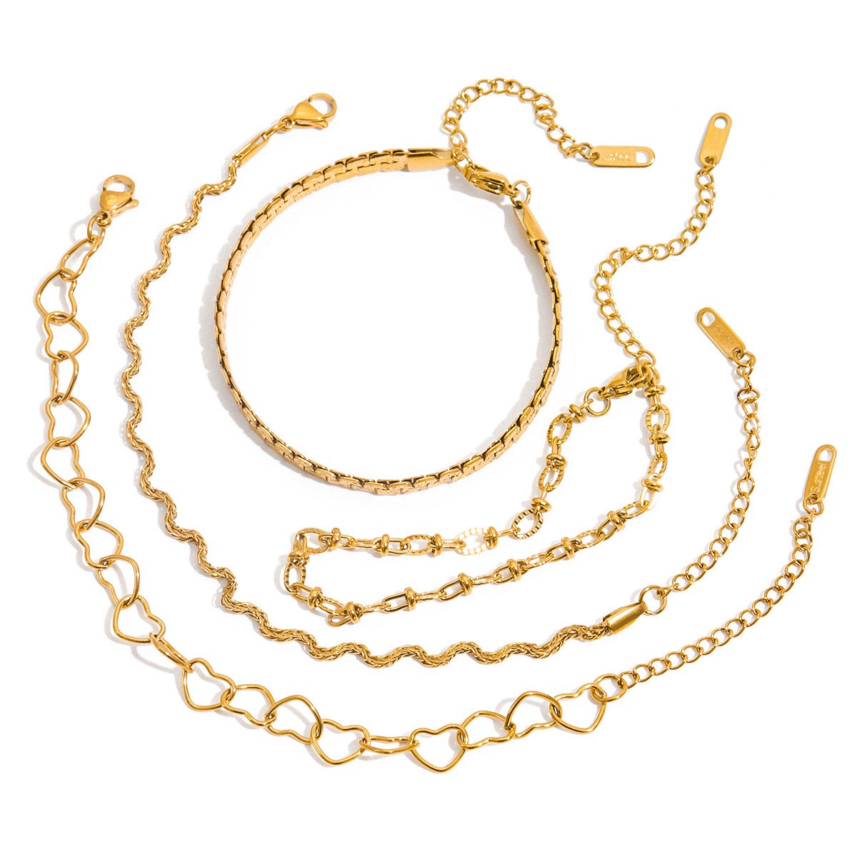 stainless steel heart link bracelet wholesale