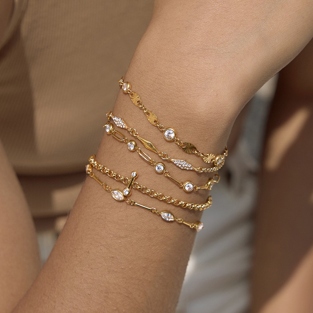 Gold Plated Stainless Steel Bracelet