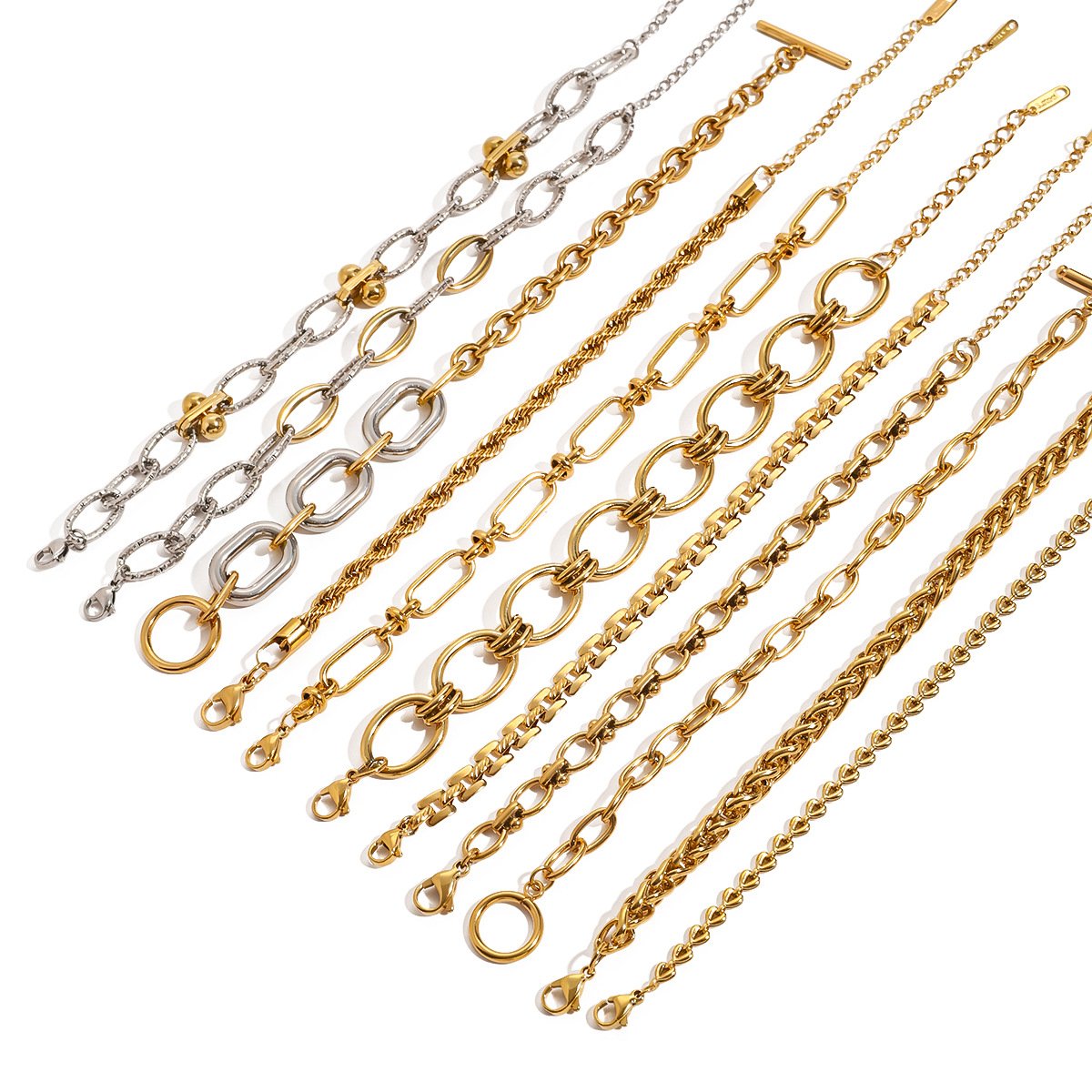 Stainless Steel Chain Bracelet Collection