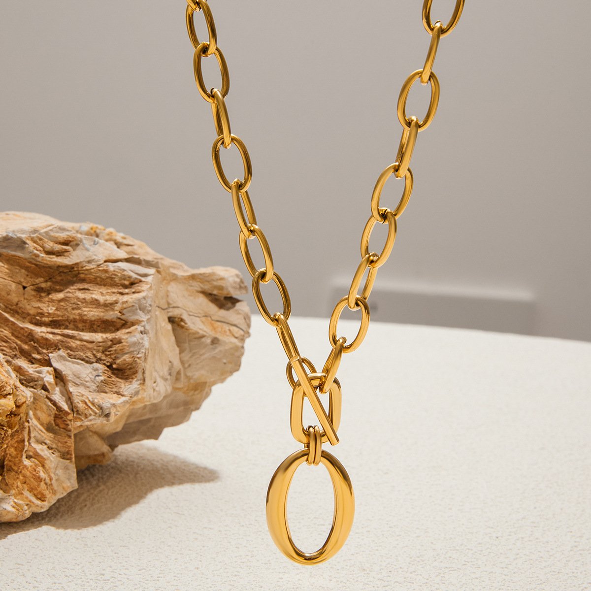 18K Gold Stainless Steel Necklace