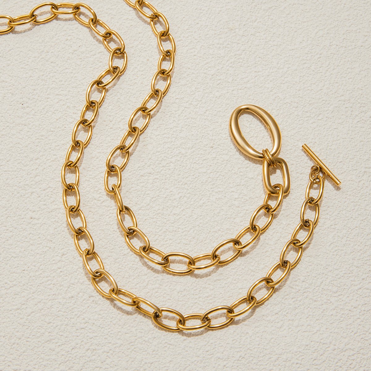 18K Gold Stainless Steel Necklace
