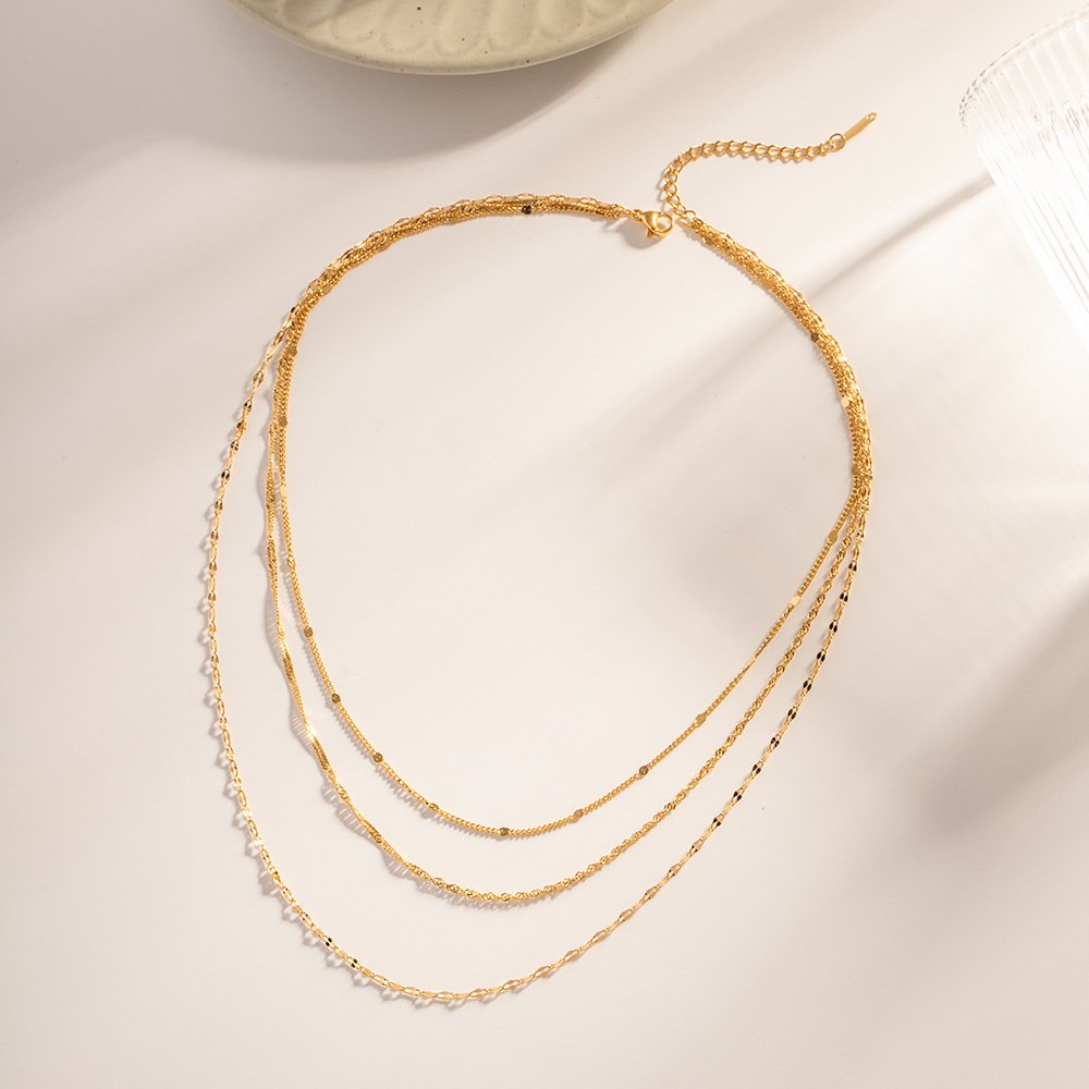 Layered Gold Chain Necklace