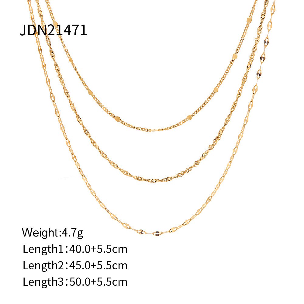 Layered Gold Chain Necklace