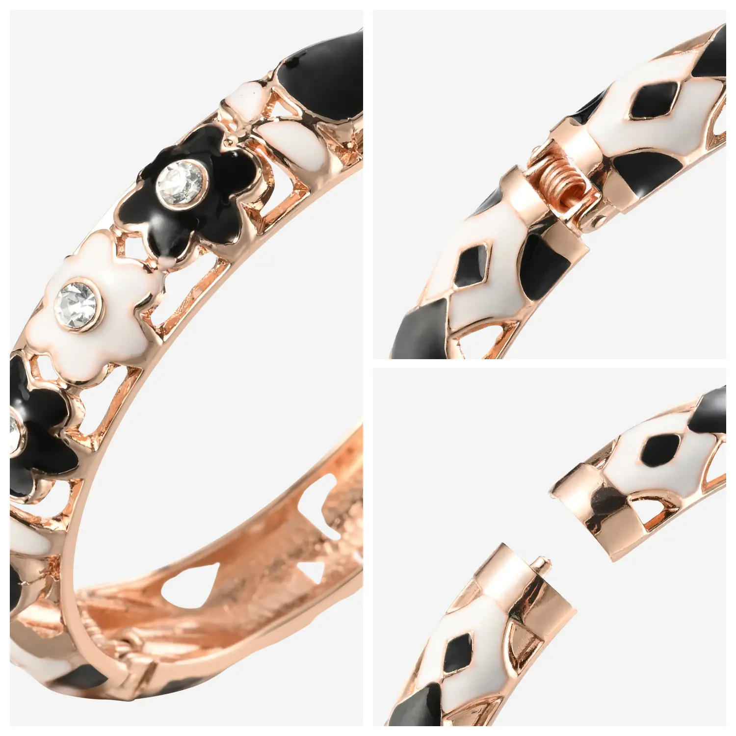 black-base-rose-gold-cloisonne-butterfly-floral-enamel-hinged-bangle-jewelry.jpg