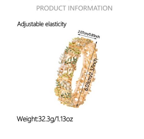 wholesale-gold-floral-leaf-statement-bracelet