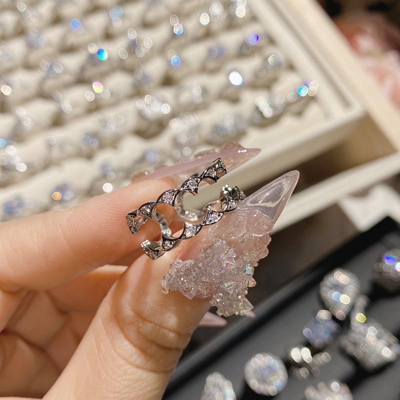 sku-24-戒指0529♥白钻♥开口