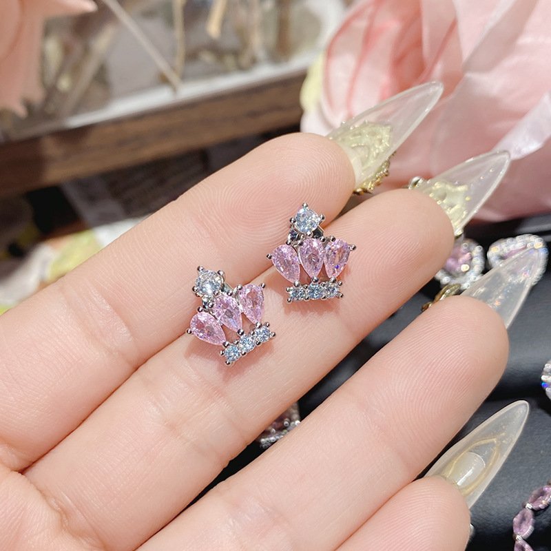sku-24-耳钉0332【粉钻】